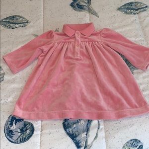 Ralph Lauren 9M pink dress velour baby